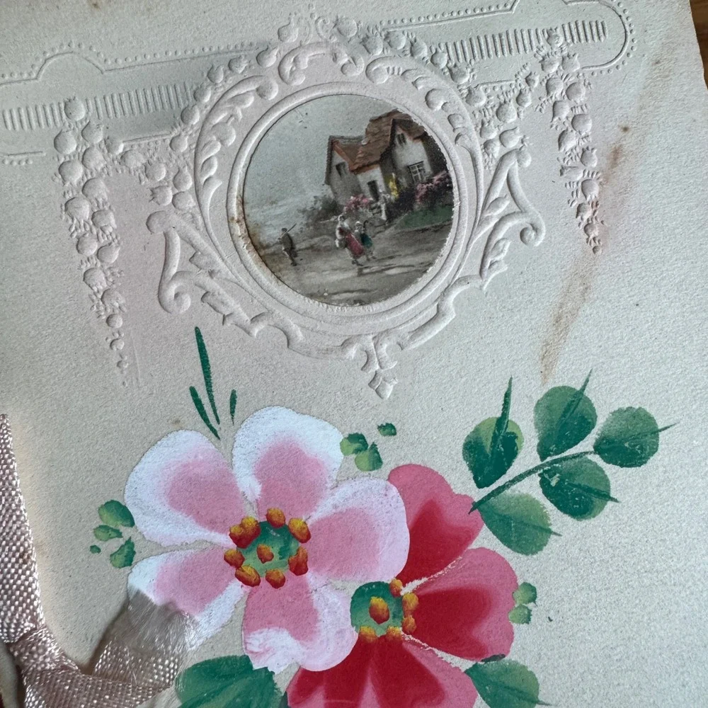 Antique‎ Early 1990s Victorian Christmas Card Fortune Fair Befriend Thee